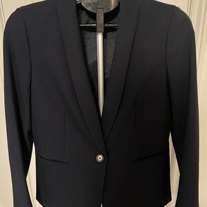 J. Crew Classic Navy Wool Blazer w/Gold Button - Size 6